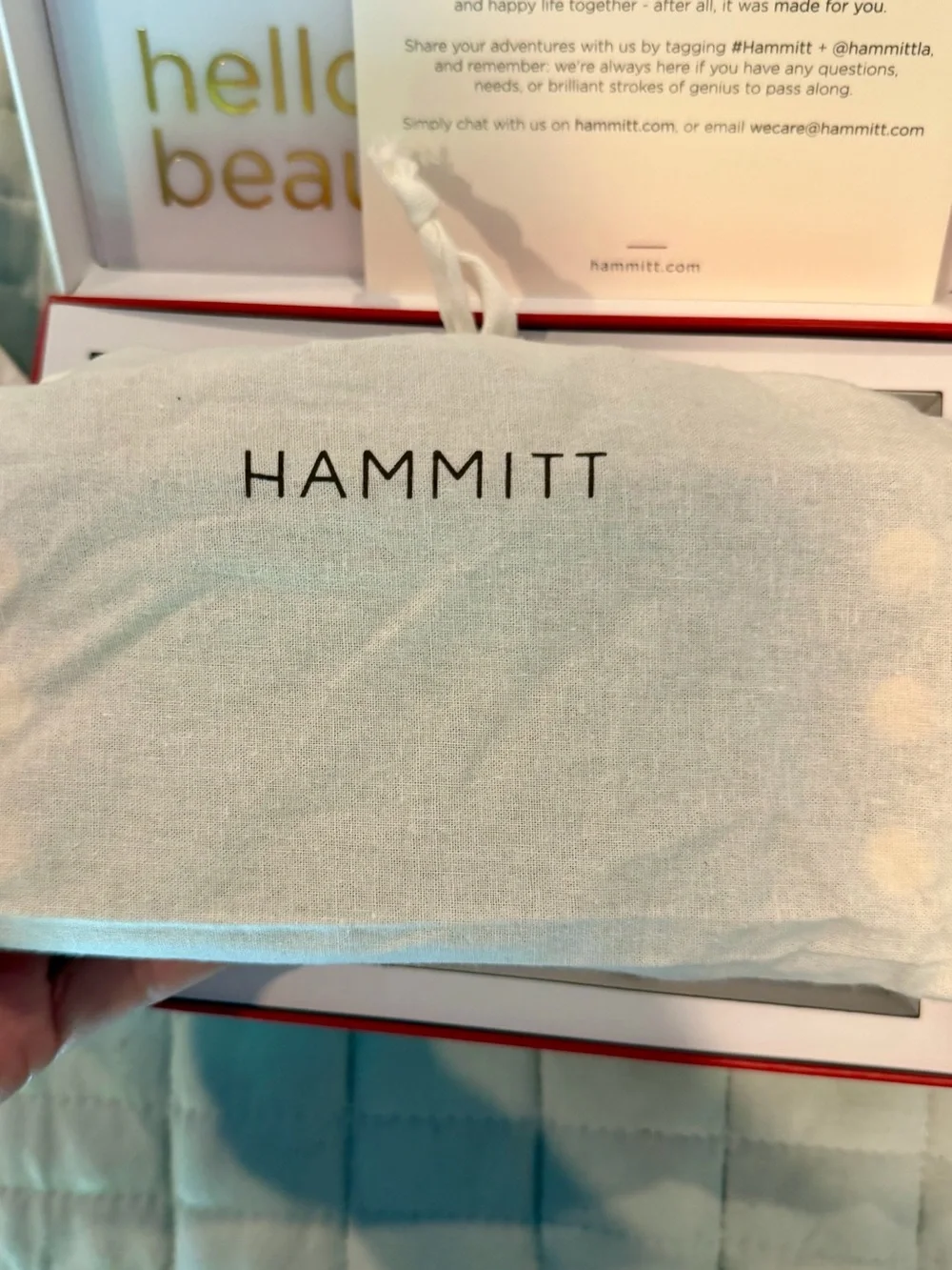 NWT Hammitt 110 North Wallet Grey Natural Brushed Gold Box Dustbag Paperwork
